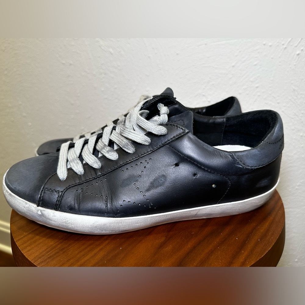 Authentic Black Golden Goose Superstar Sneakers